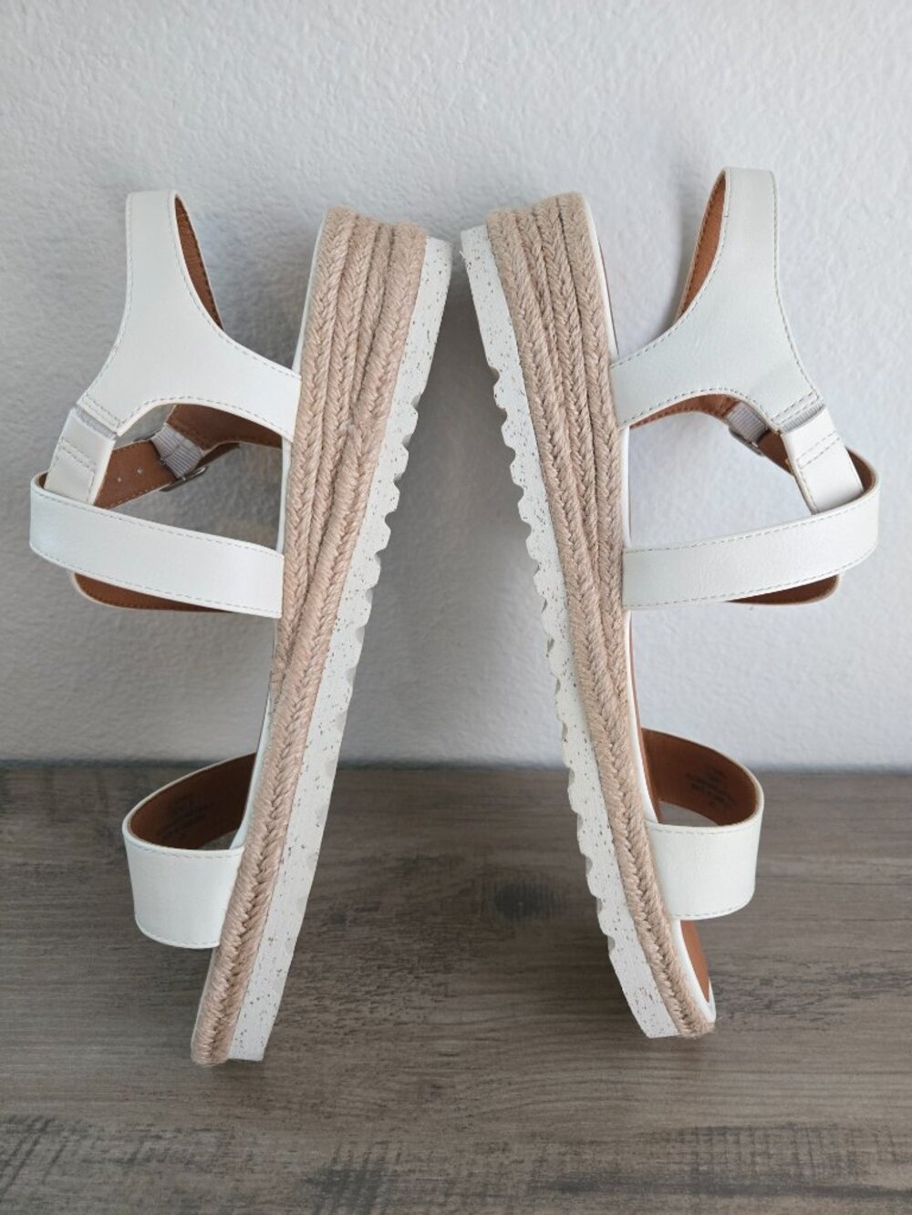 Lucky Brand Women's Trianna Strappy Espadrille Wedge Sandals Off White Size 10M - Picture 10 of 13